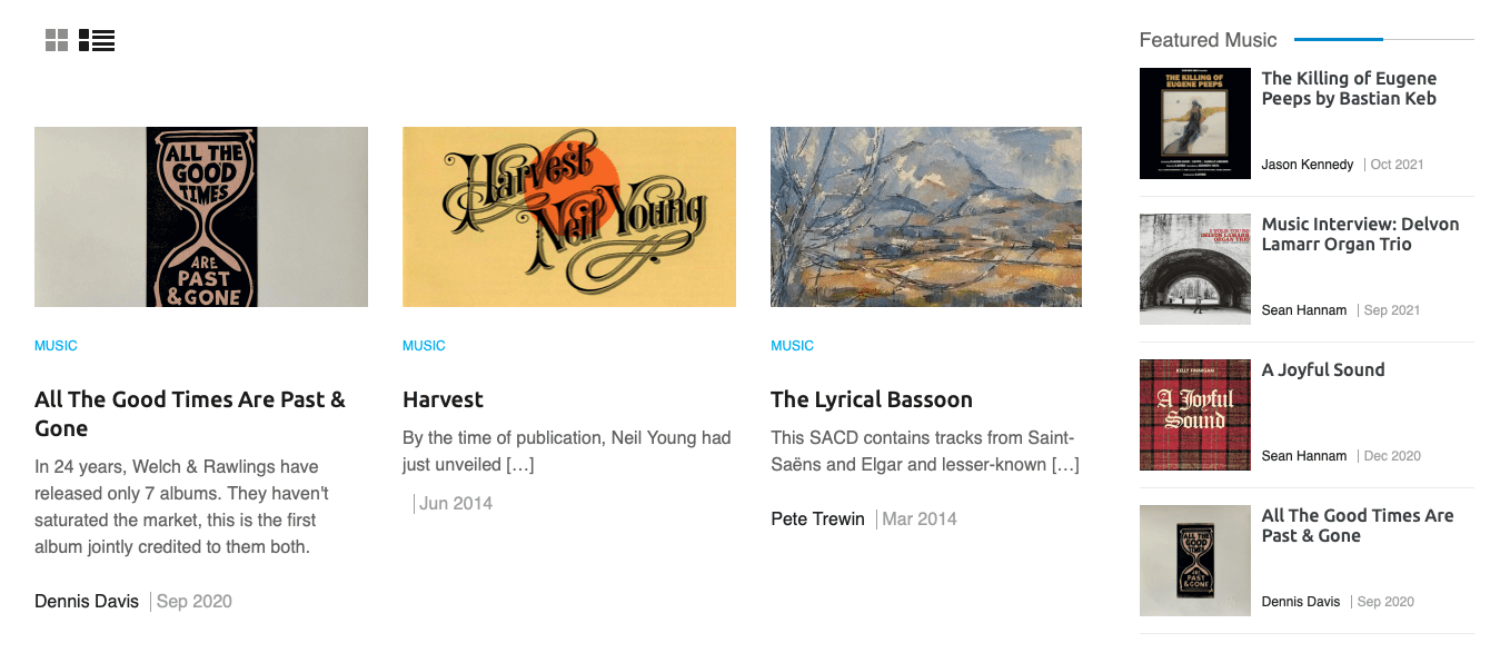 Music on the new Hi-Fi+ website