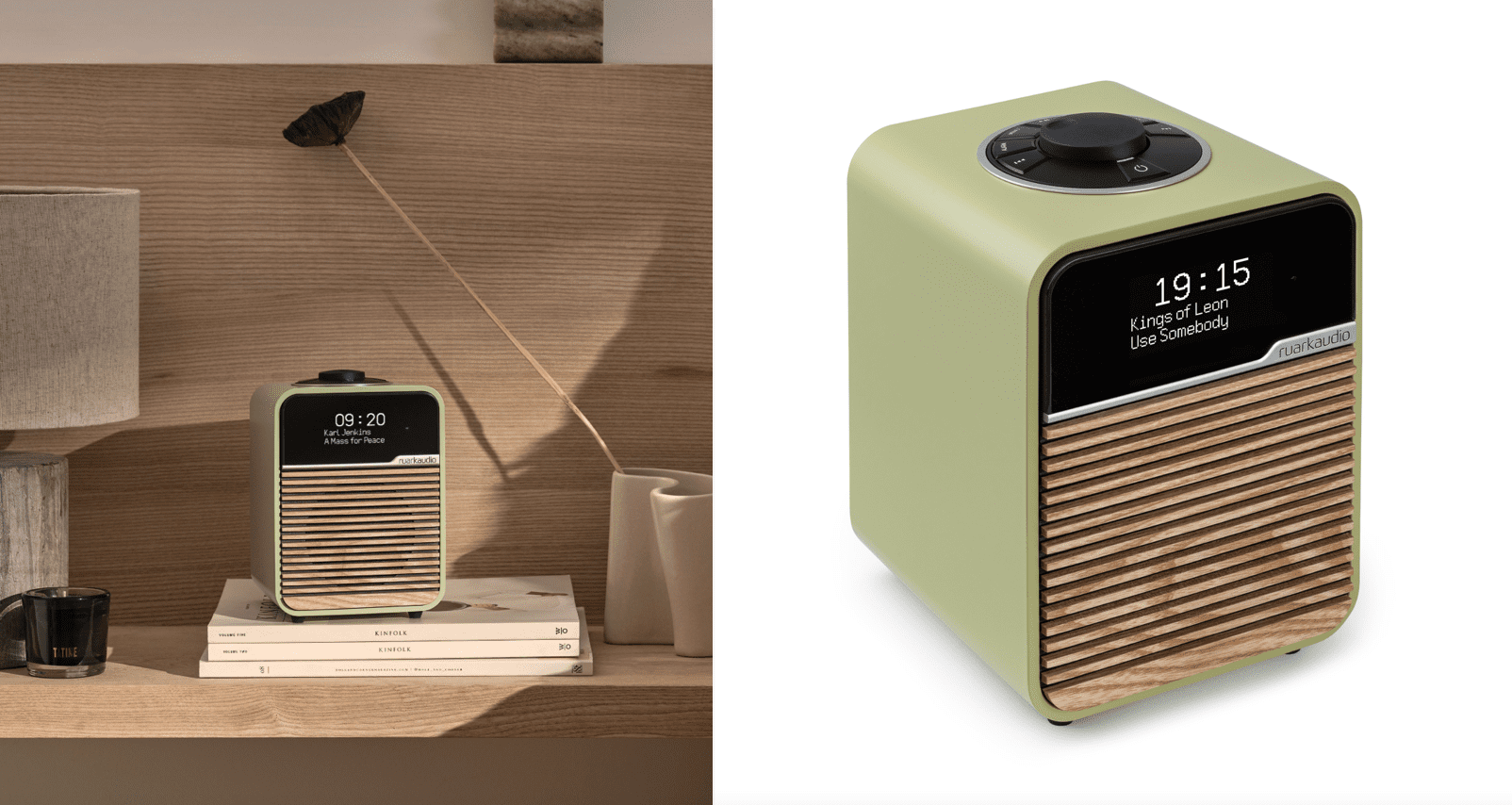 R1 pistachio green dab radio